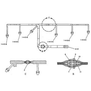 Cableado De Inyectores Cat 120K - 2225917 - Caterpillar Alternativo