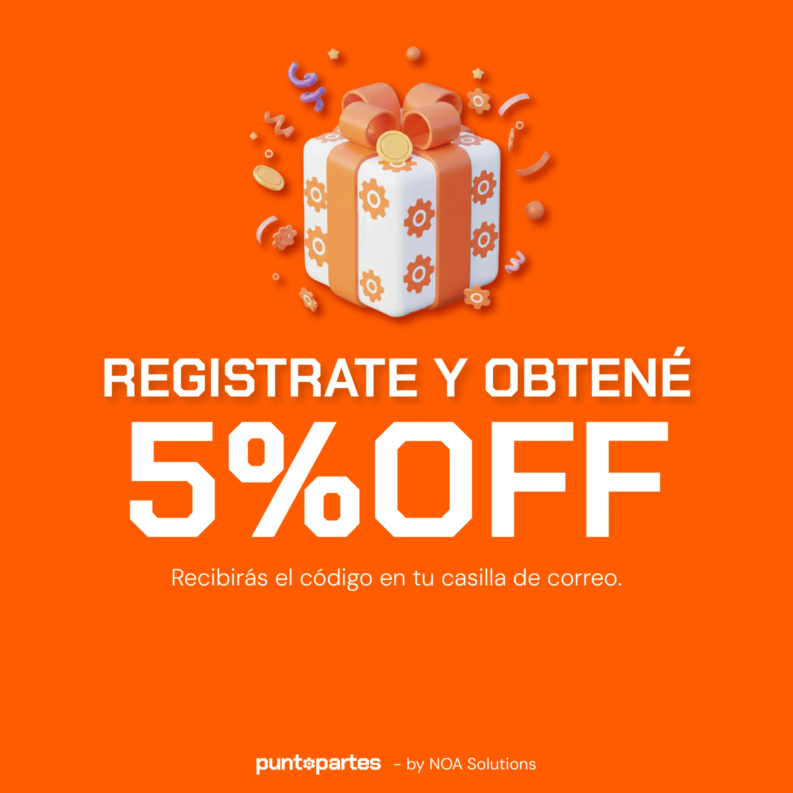 Registrate y obtené un 5% OFF